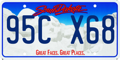 SD license plate 95CX68