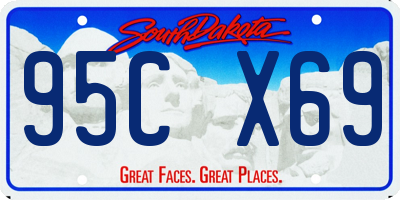 SD license plate 95CX69