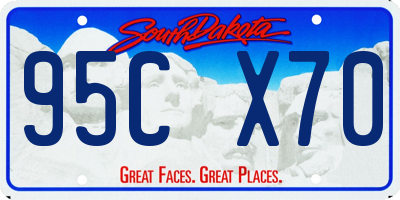 SD license plate 95CX70