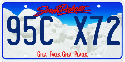 SD license plate 95CX72
