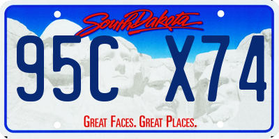 SD license plate 95CX74