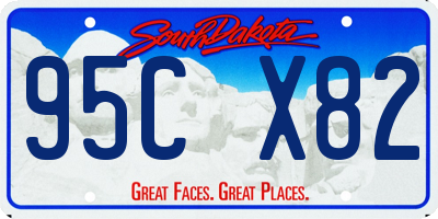 SD license plate 95CX82