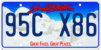SD license plate 95CX86