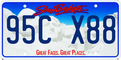 SD license plate 95CX88