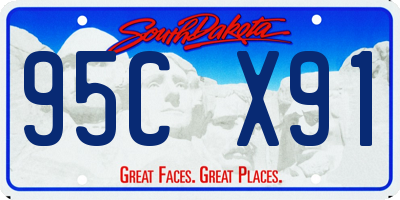 SD license plate 95CX91