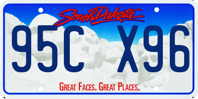 SD license plate 95CX96