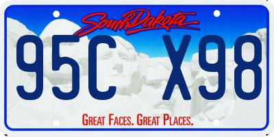 SD license plate 95CX98