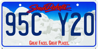 SD license plate 95CY20