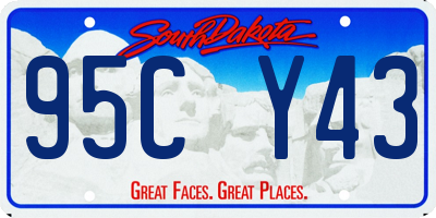 SD license plate 95CY43