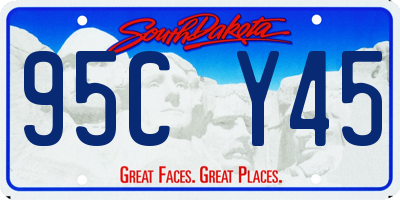SD license plate 95CY45