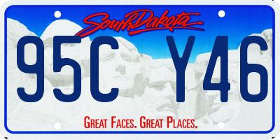 SD license plate 95CY46