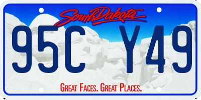 SD license plate 95CY49