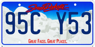 SD license plate 95CY53