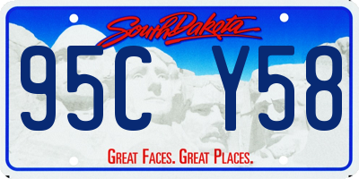 SD license plate 95CY58
