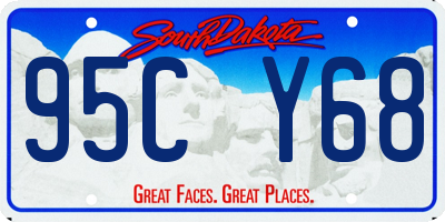 SD license plate 95CY68