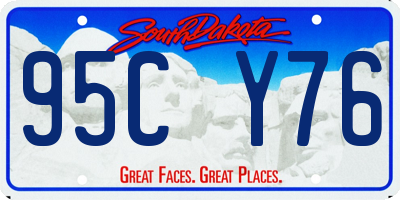 SD license plate 95CY76
