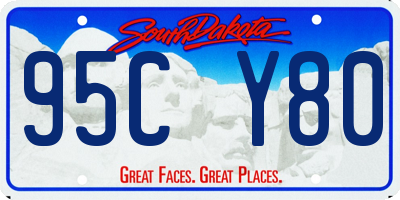 SD license plate 95CY80
