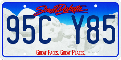 SD license plate 95CY85