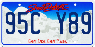 SD license plate 95CY89