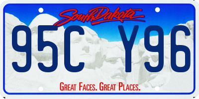 SD license plate 95CY96