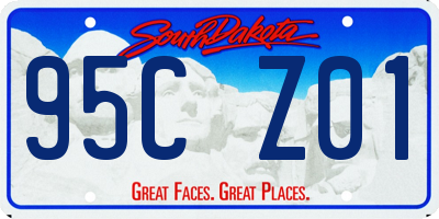 SD license plate 95CZ01