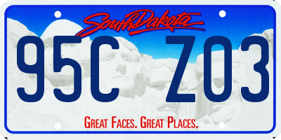 SD license plate 95CZ03