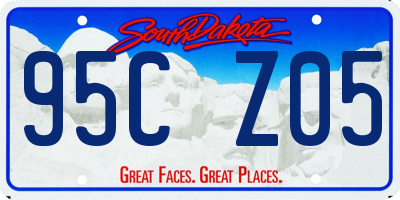 SD license plate 95CZ05