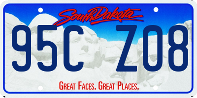 SD license plate 95CZ08