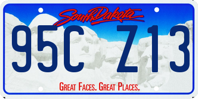 SD license plate 95CZ13