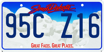 SD license plate 95CZ16