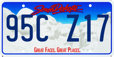 SD license plate 95CZ17