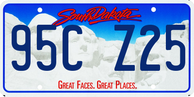 SD license plate 95CZ25
