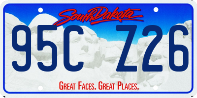 SD license plate 95CZ26