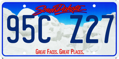SD license plate 95CZ27