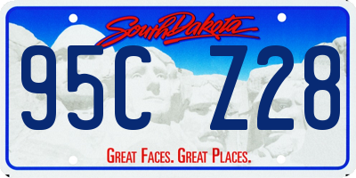 SD license plate 95CZ28