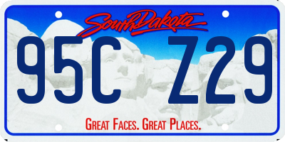 SD license plate 95CZ29