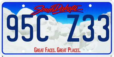 SD license plate 95CZ33