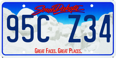 SD license plate 95CZ34