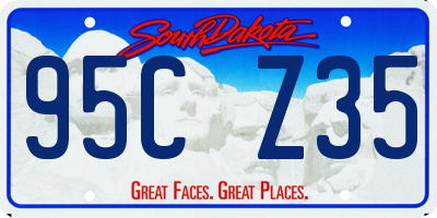 SD license plate 95CZ35