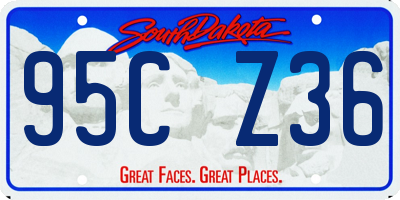 SD license plate 95CZ36