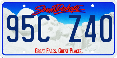 SD license plate 95CZ40