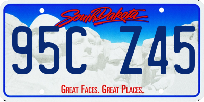 SD license plate 95CZ45