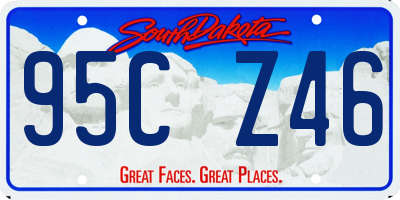 SD license plate 95CZ46