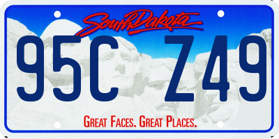 SD license plate 95CZ49