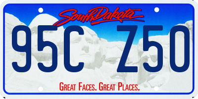SD license plate 95CZ50