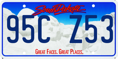 SD license plate 95CZ53