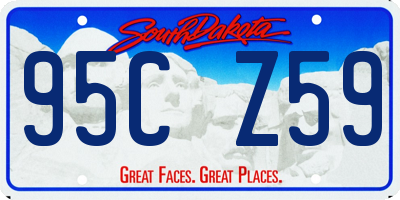 SD license plate 95CZ59