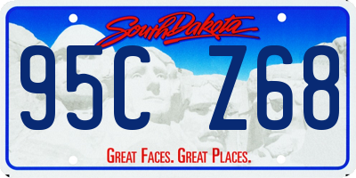 SD license plate 95CZ68