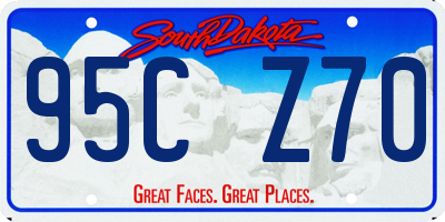 SD license plate 95CZ70