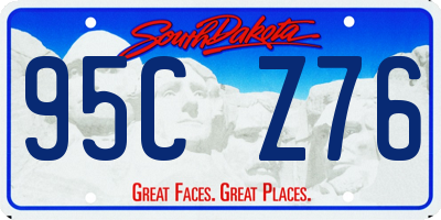 SD license plate 95CZ76